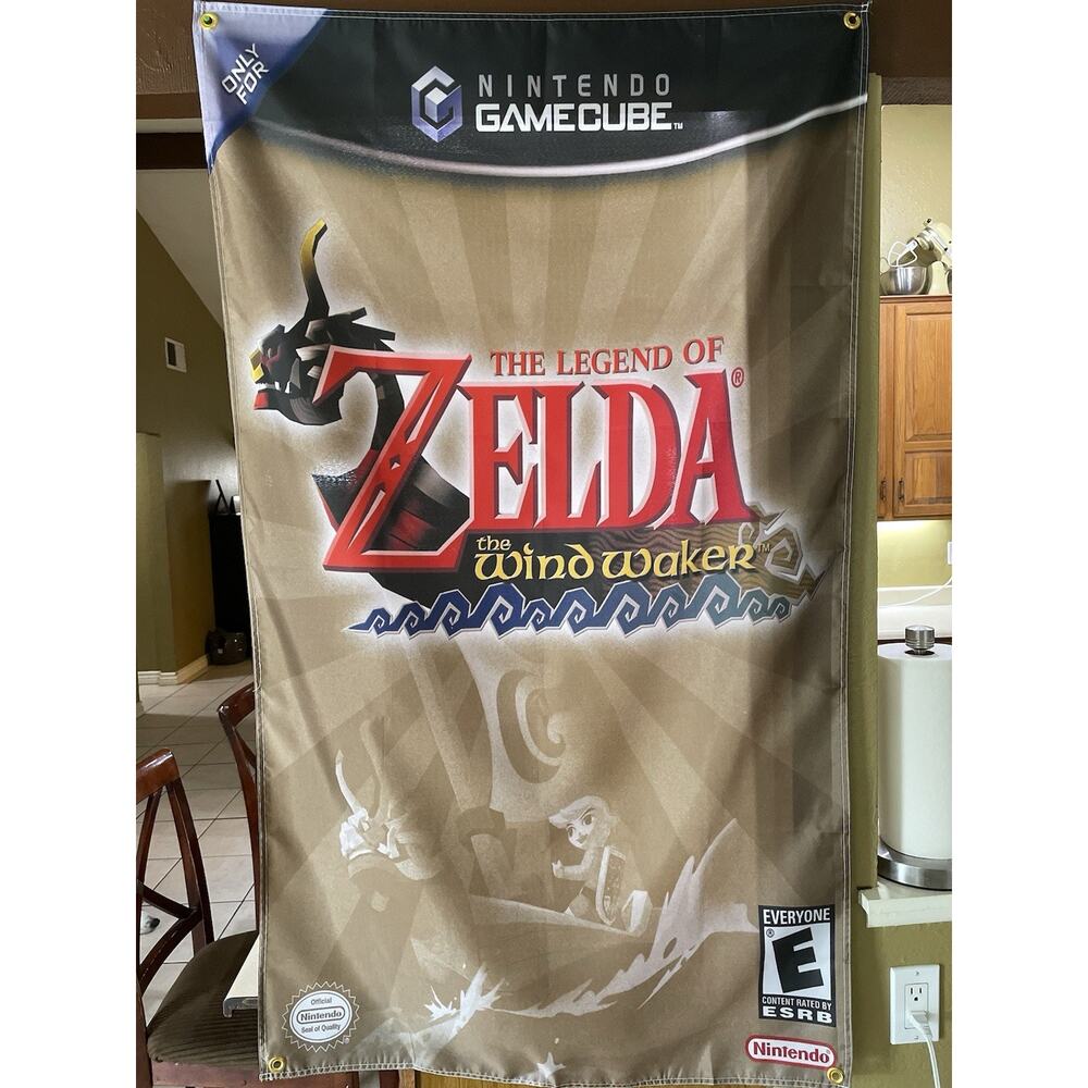 Legend of Zelda The Wind Waker 5ft Flag Nintendo GameCube 2002 Banner Poster NGC